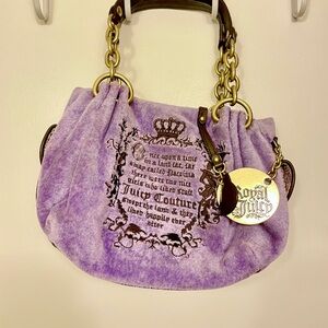 Juicy Couture Lavender Shoulder Bag with Gold Accents